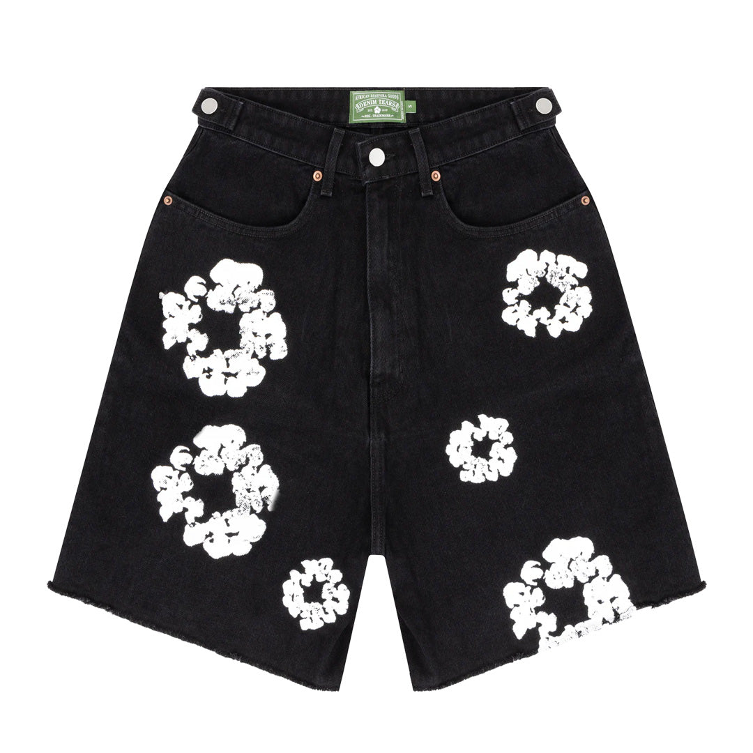 Denim Tears The Cotton Wreath Jean Short Black | Kenshi Toronto