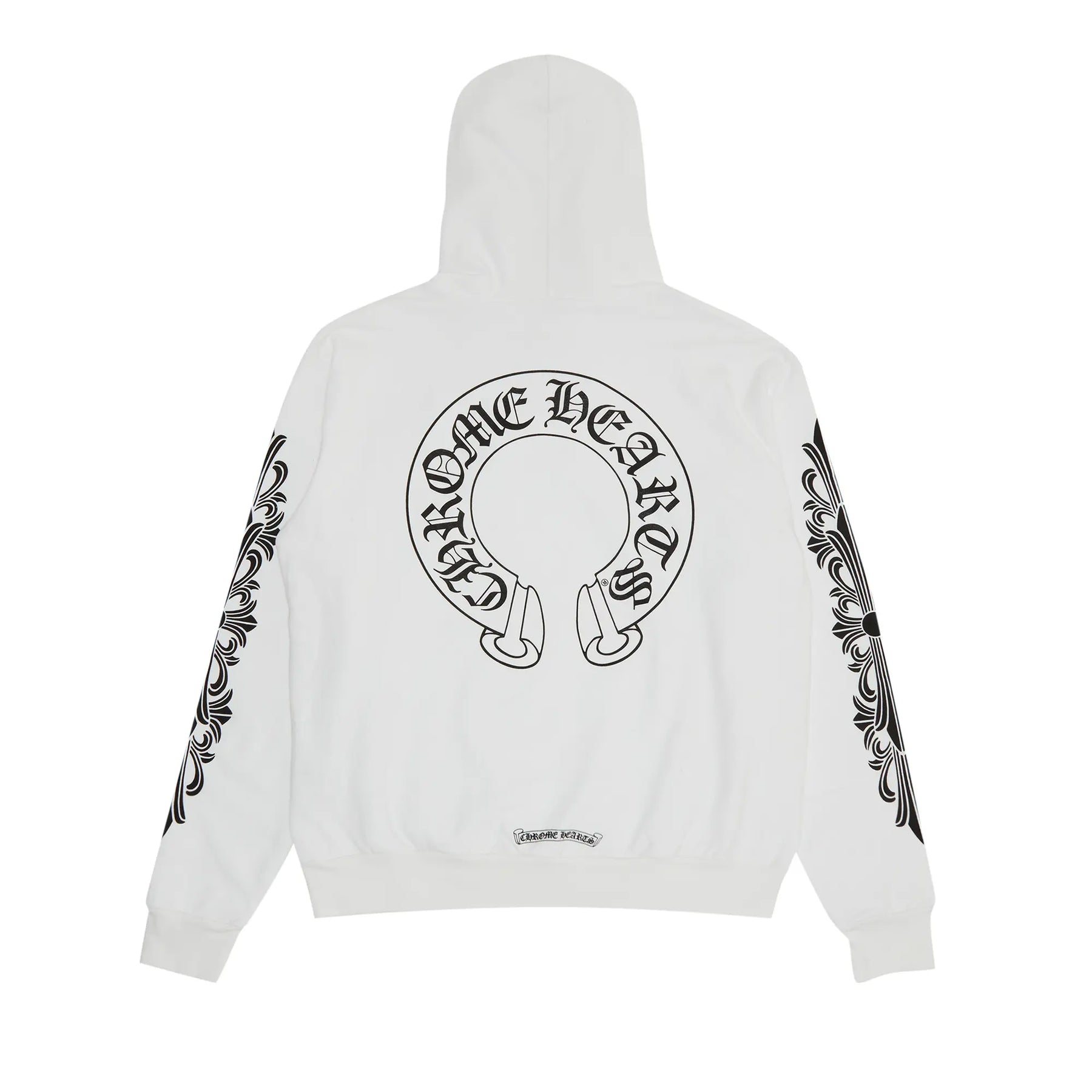 Chrome Hearts Floral Horseshoe Logo Hoodie White