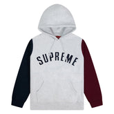 Supreme Arc Logo Split Hoodie Grey