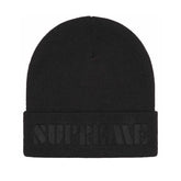 Supreme Stencil Beanie Black