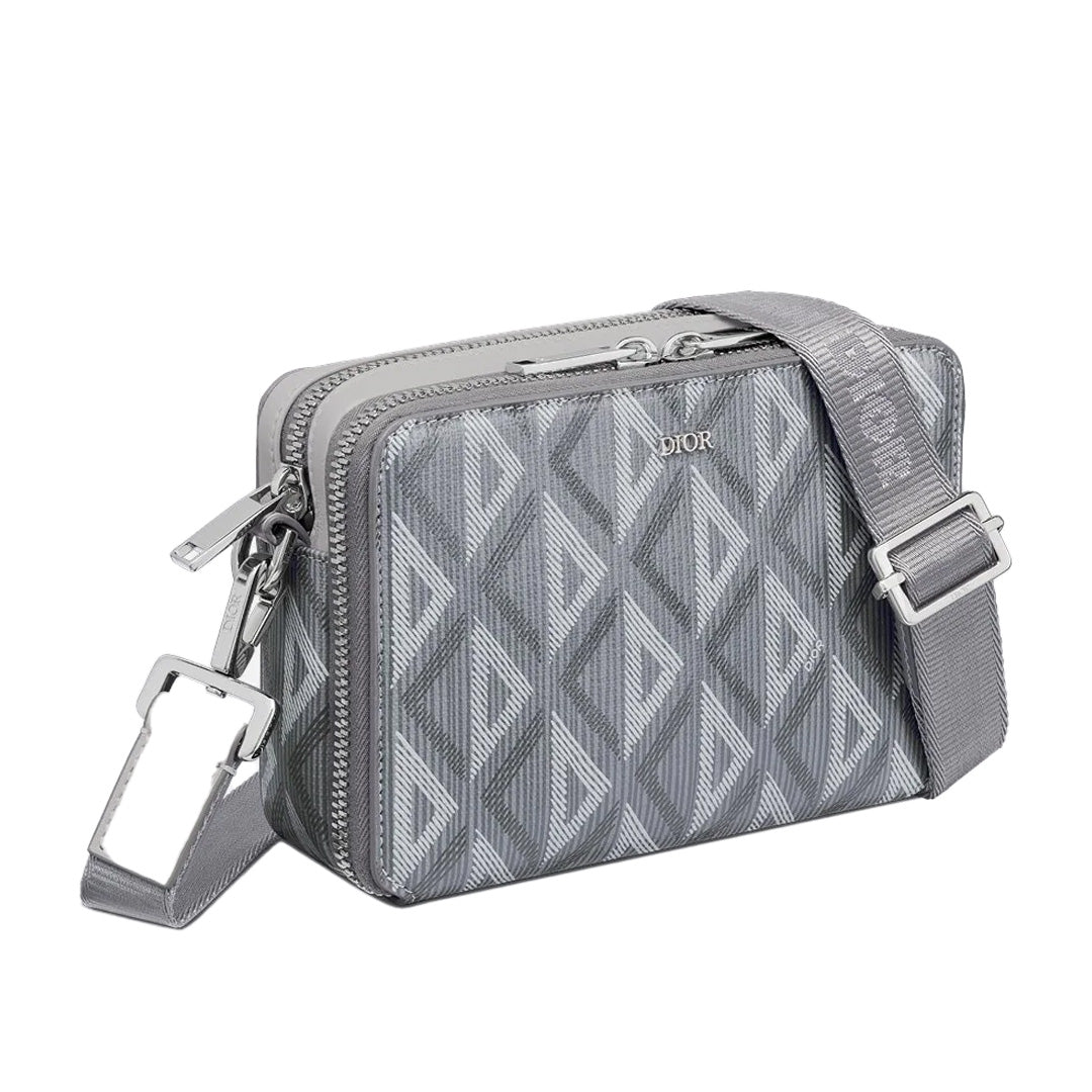 Dior CD Diamond Side Bag Grey Kenshi