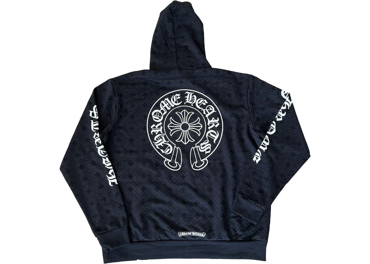 Chrome Hearts Monogram Horseshoe Hoodie Black