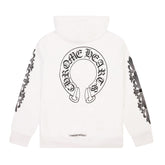 Chrome Hearts Floral Horseshoe Logo Zip Up White