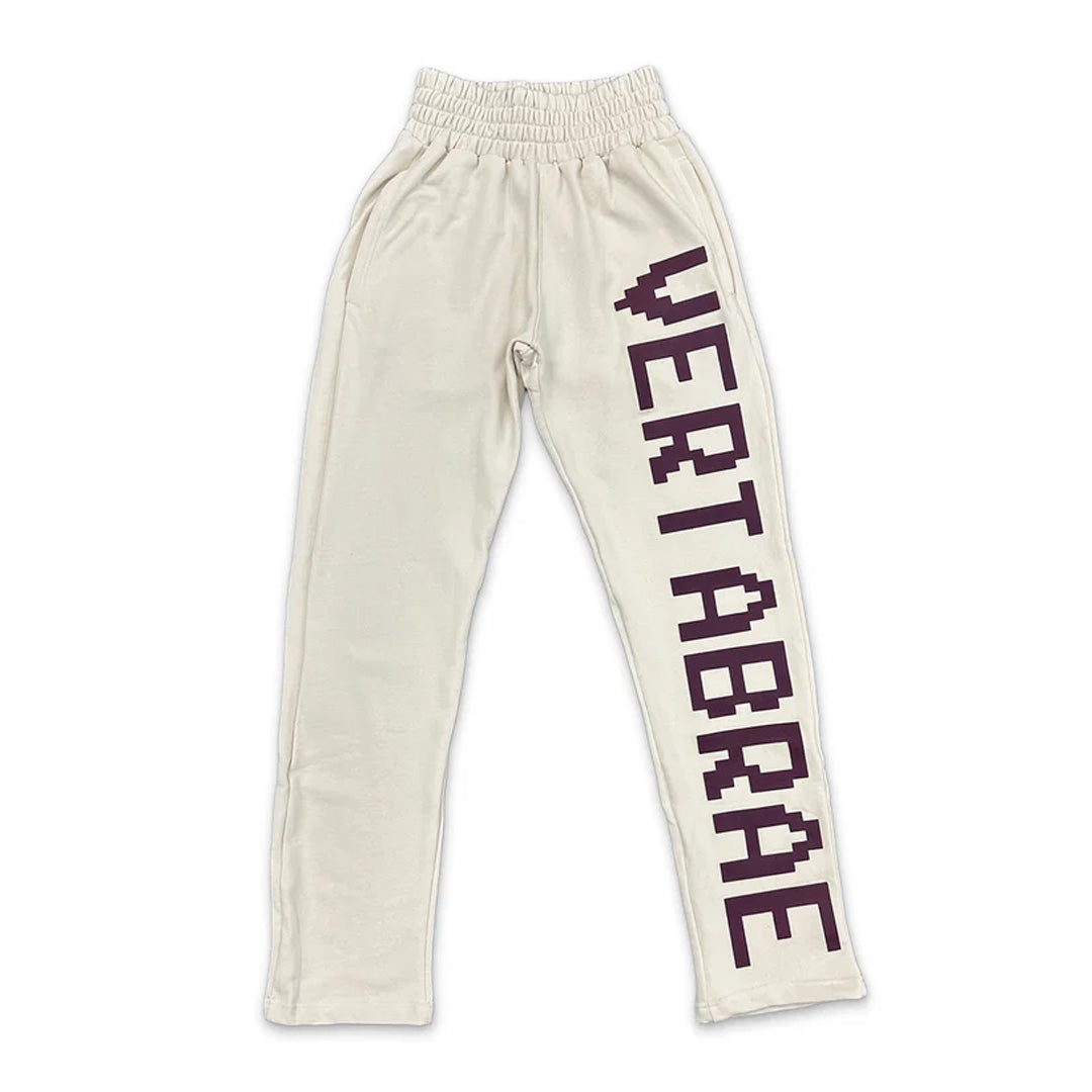 Vertabrae Sweatpants Cream/Burgundy