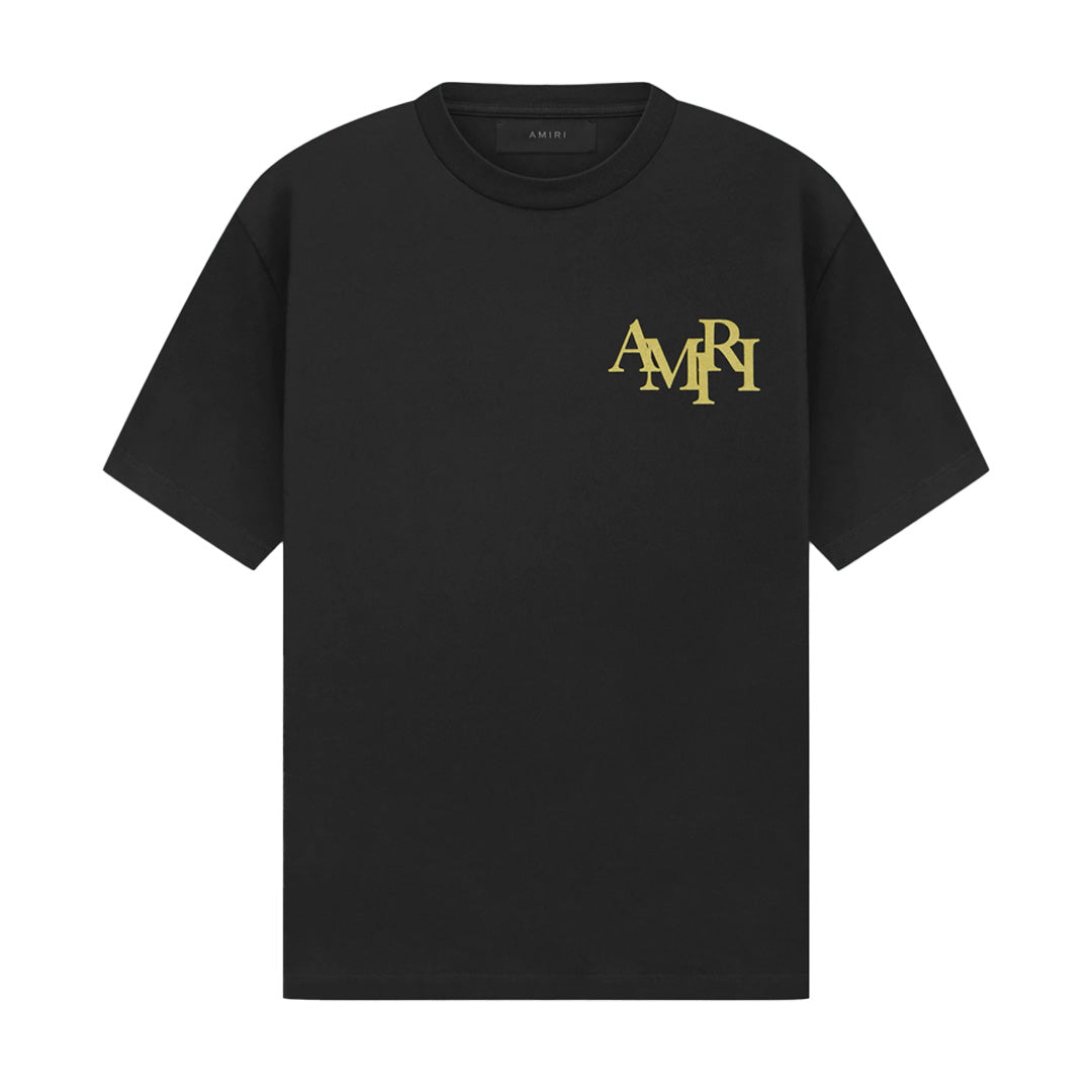 Amiri Crystal Champagne T-Shirt Black