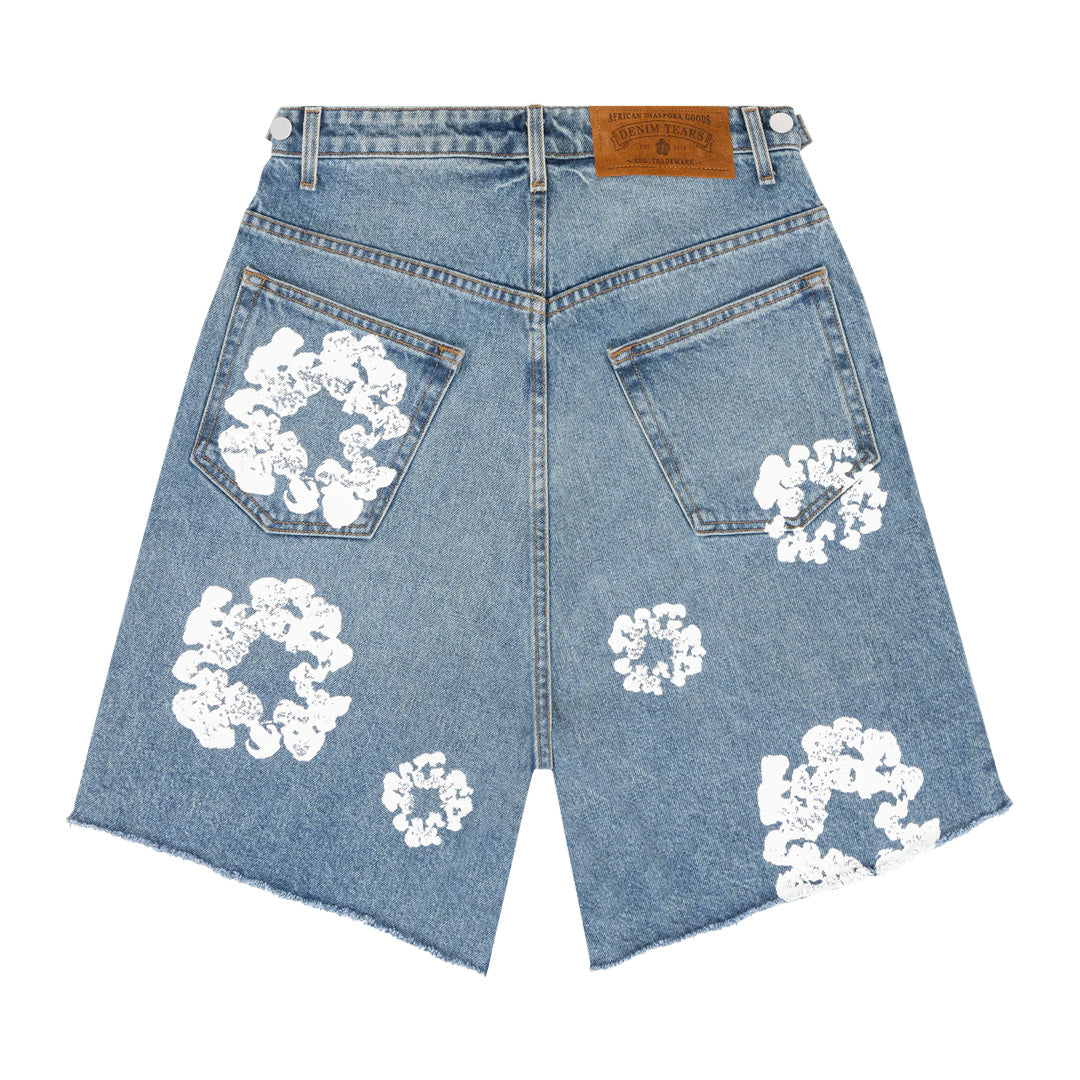 Denim Tears The Cotton Wreath Jean Short Light Wash