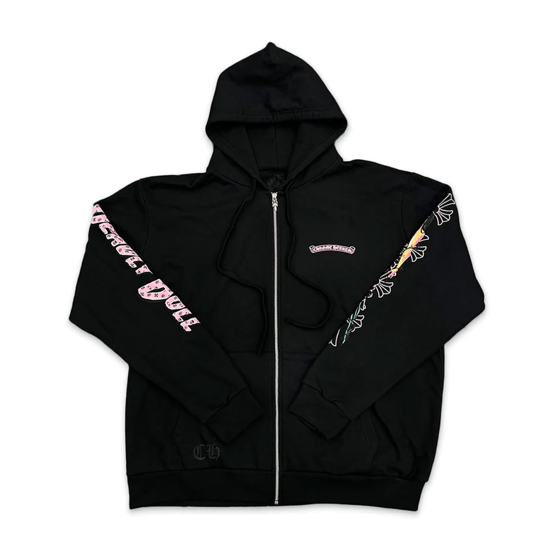 Chrome Hearts x Deadly Doll Zip Up Hoodie Black | Kenshi Toronto