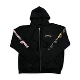 Chrome Hearts x Deadly Doll Zip Up Hoodie Black