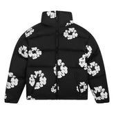 Denim Tears Cotton Wreath Puffer Jacket Black