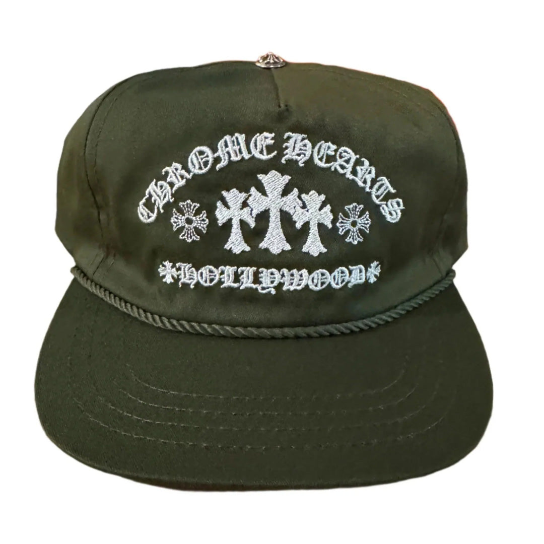 Chrome Hearts Gas Station Embroidered Trucker Hat Green