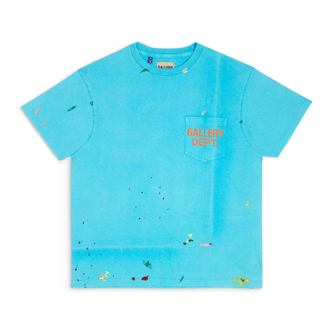 Gallery Dept. Vintage Logo Painted T-Shirt Blue