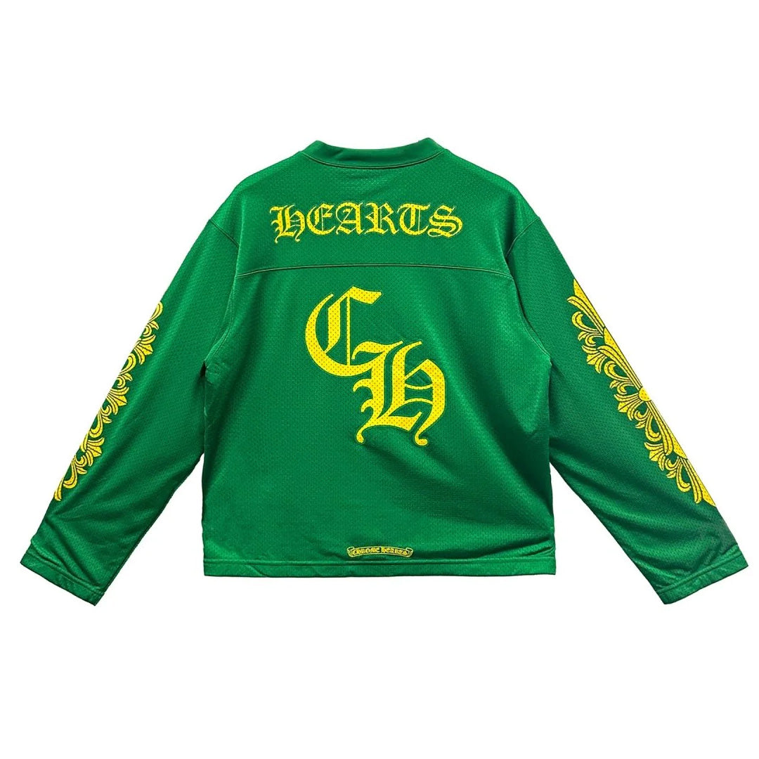 Chrome Hearts Sports Mesh Jersey Long Sleeve Green