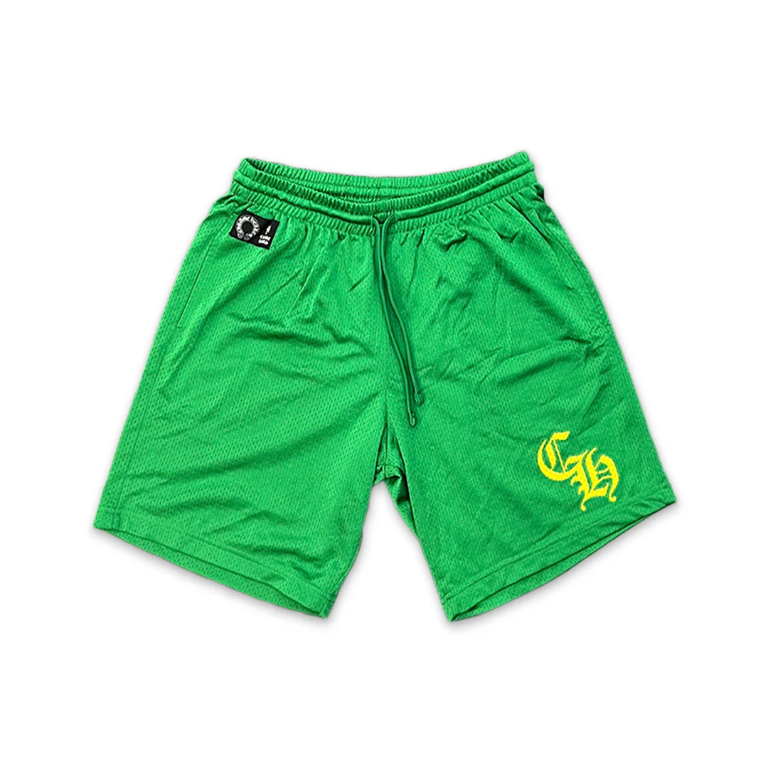 Chrome Hearts Sports Mesh Varsity Shorts Green