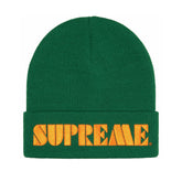 Supreme Stencil Beanie Green