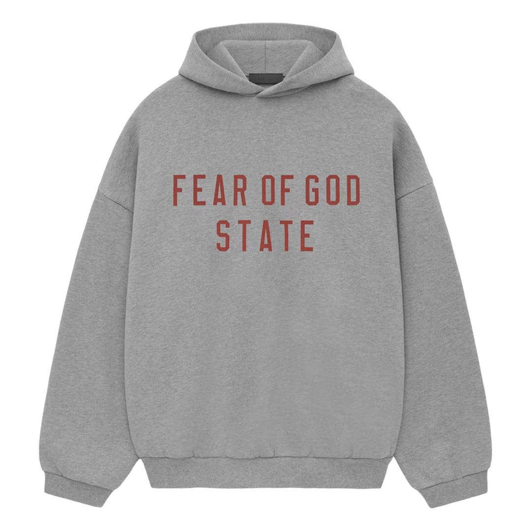 Fear of God Essentials State Collection Heather Grey Hoodie