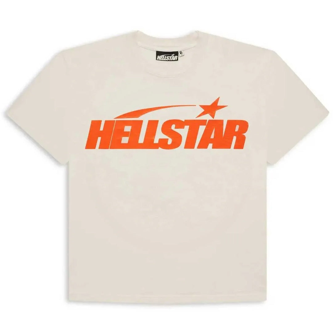 Hellstar Classic Logo T-Shirt Cream/Orange