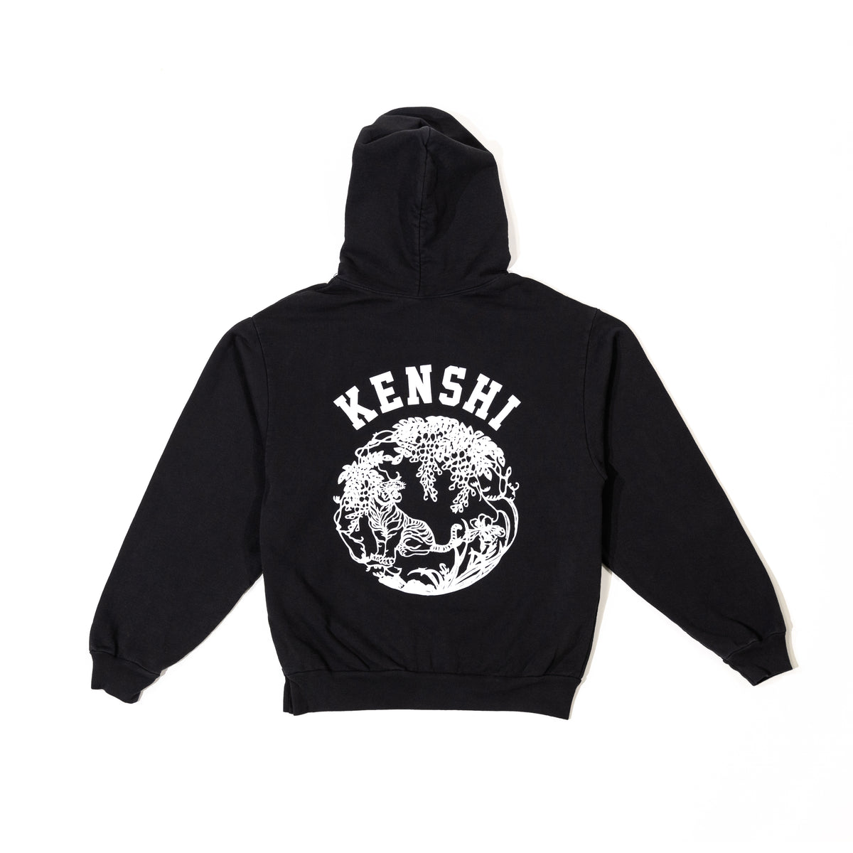 Kenshi Tiger Logo Hoodie Faded Black