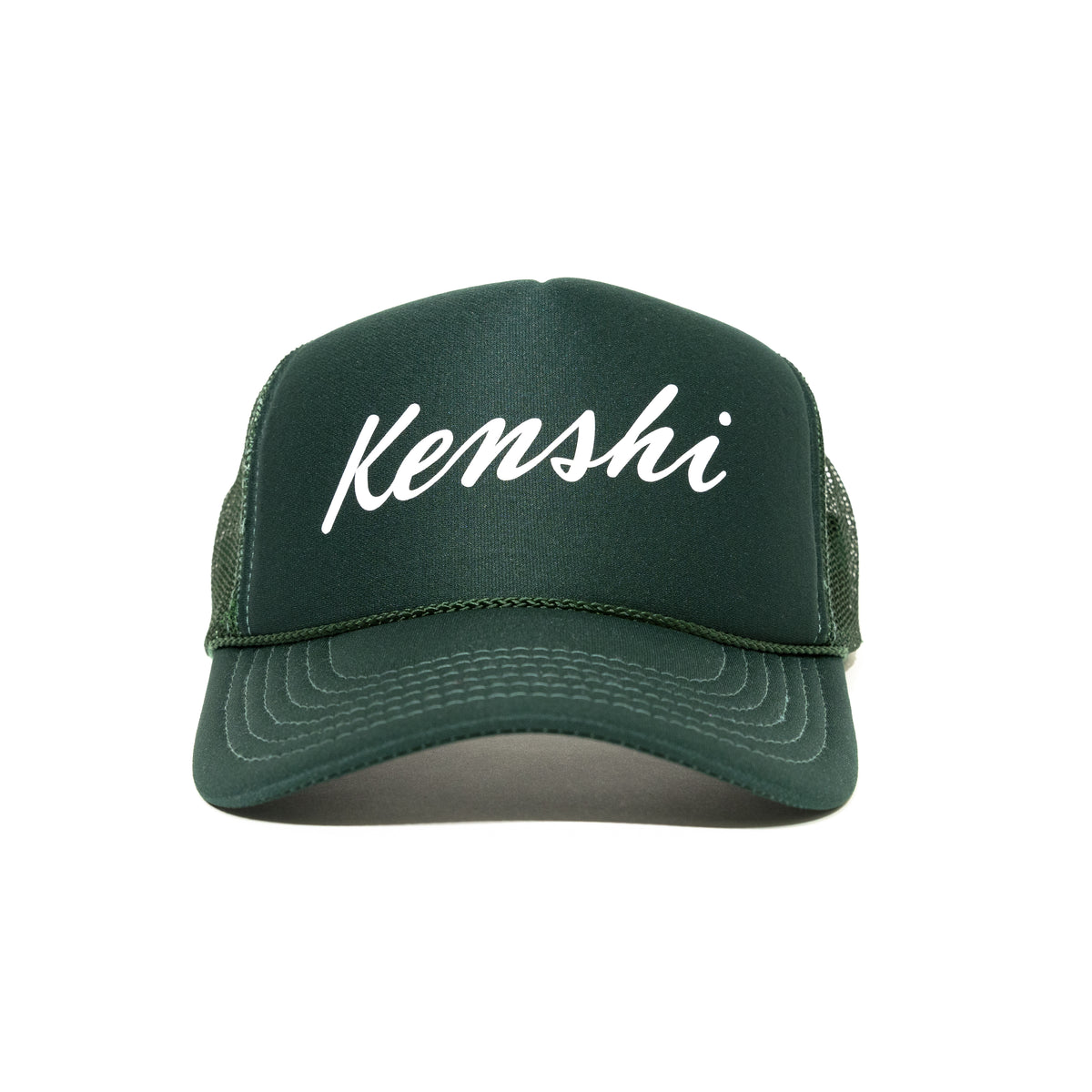 Kenshi Script Logo Trucker Hat Dark Green