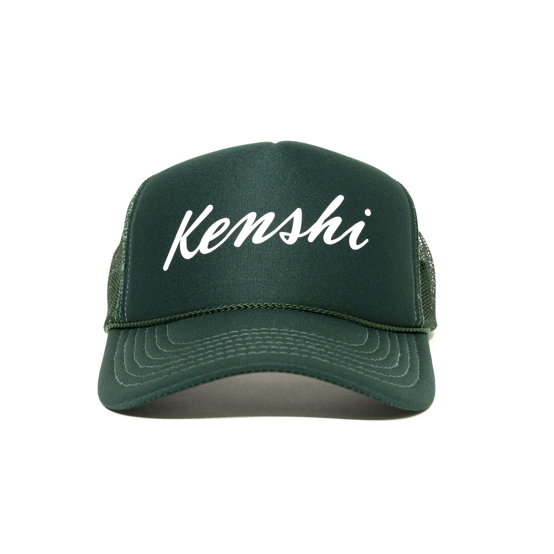 Kenshi Script Logo Trucker Hat Dark Green