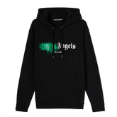 Palm Angels Milano Sprayed Logo Hoodie Green