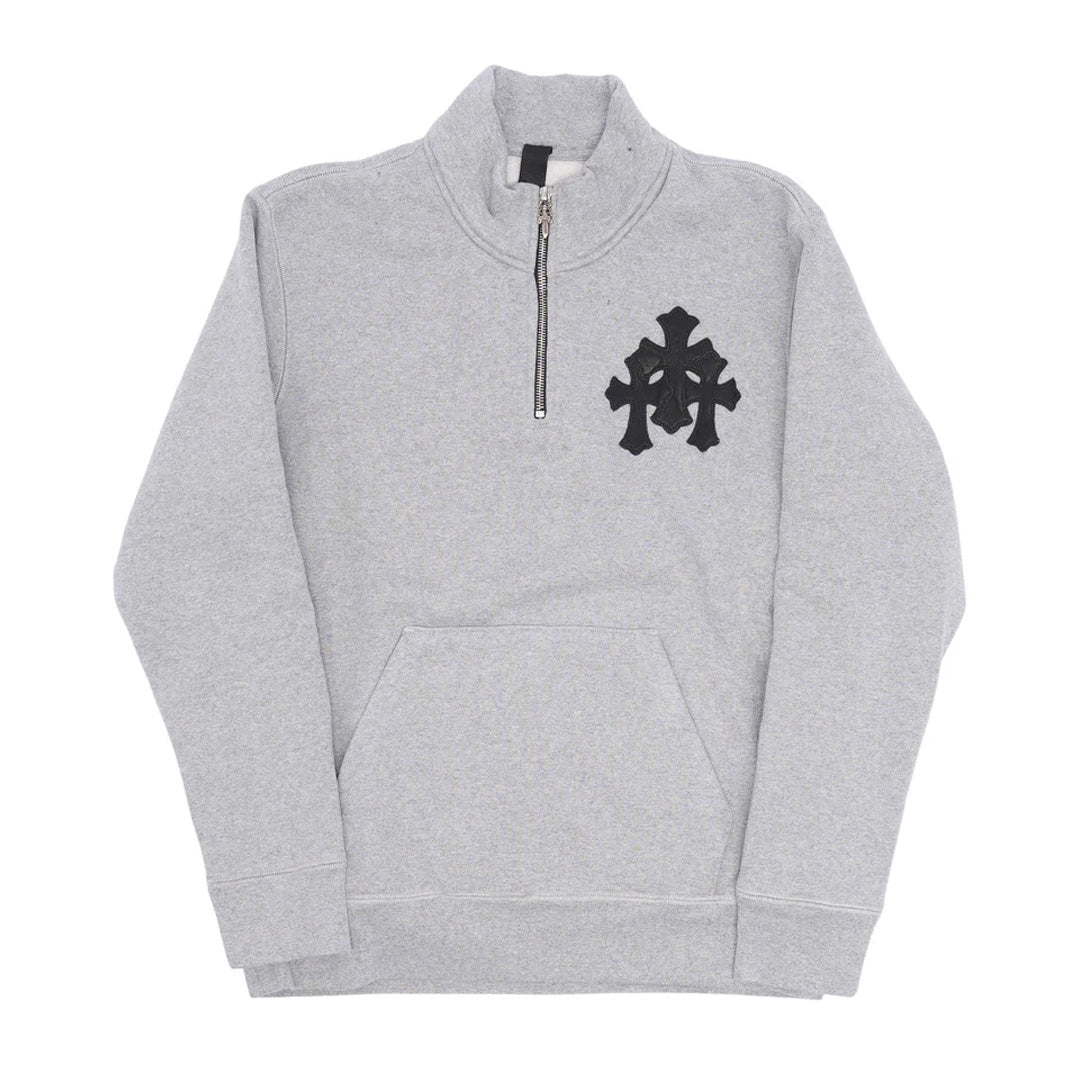 Chrome Hearts Paper Jam Triple Leather Cross Half Zip