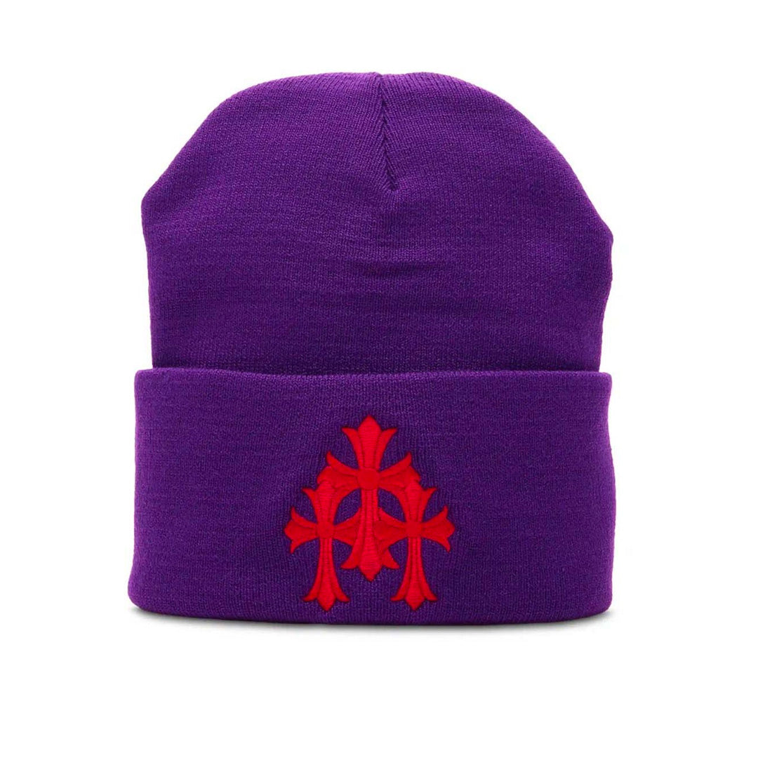 Chrome Hearts Beanie Purple Crosses