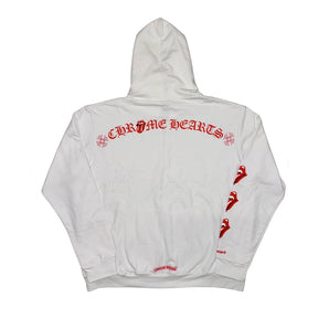 Chrome Hearts Rolling Stones Las Vegas Zip Up Hoodie White