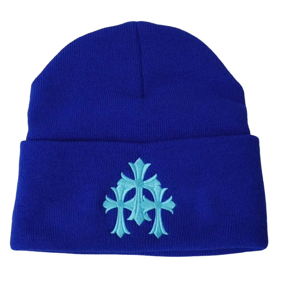 Chrome Hearts Crosses Beanie Blue