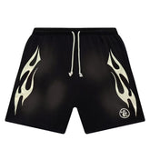 Hellstar Flame Shorts Black/White