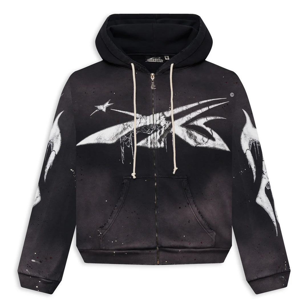 Hellstar Sport Logo Zip Hoodie Black