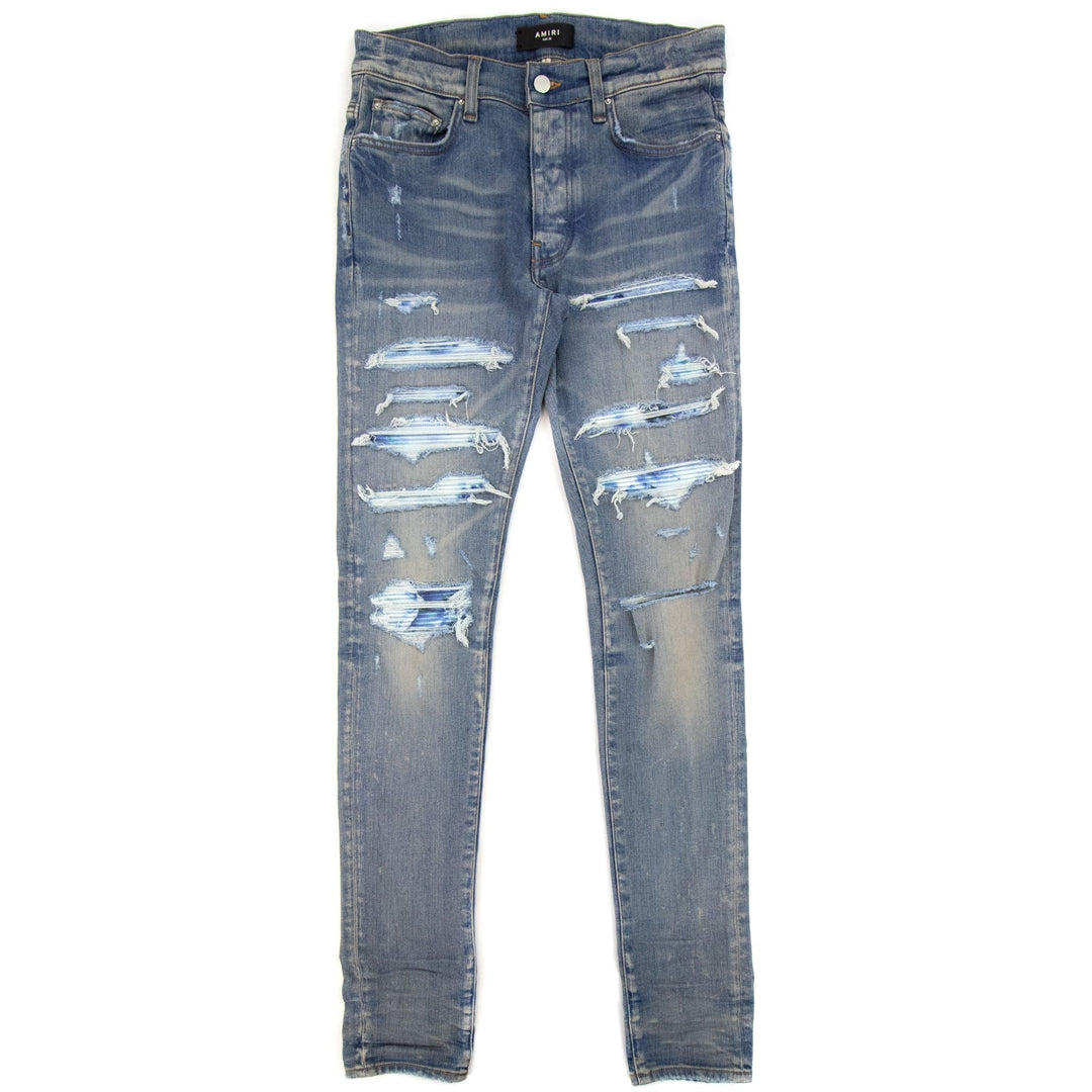 Amiri Thrasher Tie Dye Bandana Jeans Clay Indigo