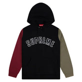 Supreme Arc Logo Split Hoodie Black