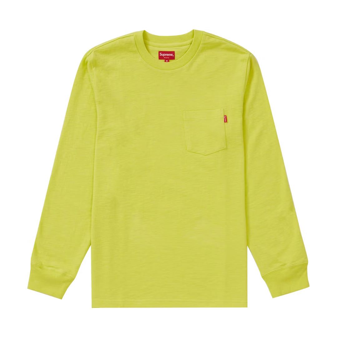 Supreme Pocket Long Sleeve T-Shirt Heather Lime