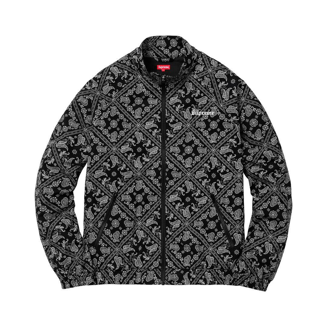 Supreme Bandana Track Jacket Black