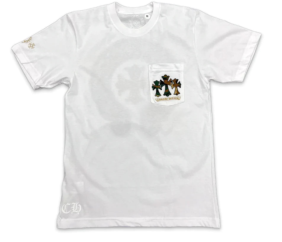 Chrome Hearts Camo Horseshoe Pocket T-Shirt White