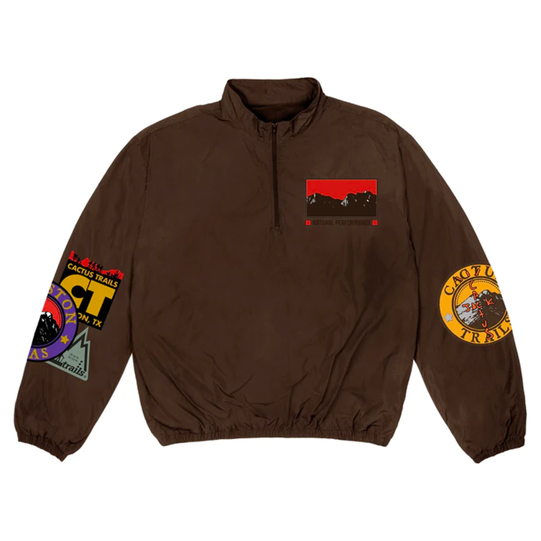 Travis Scott Cactus Trails Half-Zip Windbreaker Brown