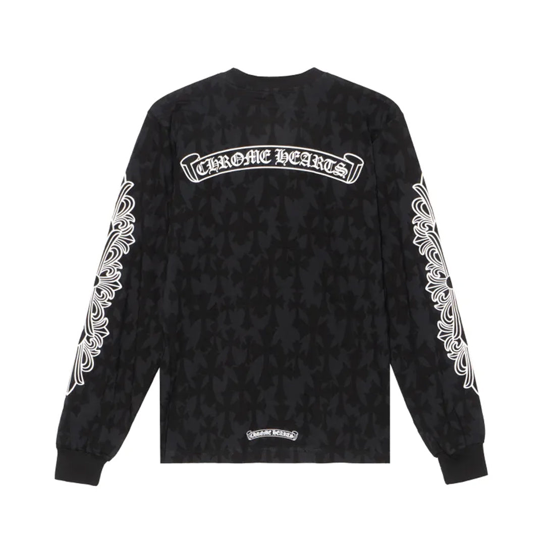 Chrome Hearts Cemetery Cross All Over Long Sleeve T-Shirt