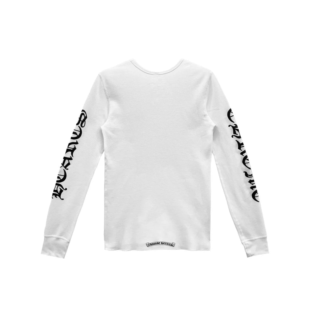 Chrome Hearts Scroll Logo Thermal Long Sleeve T-Shirt