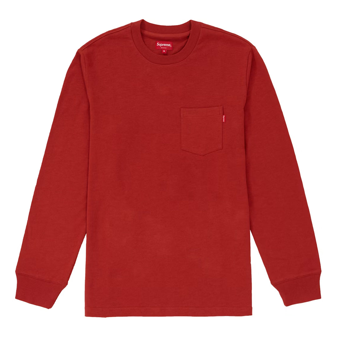 Supreme Pocket Long Sleeve T-Shirt Brick