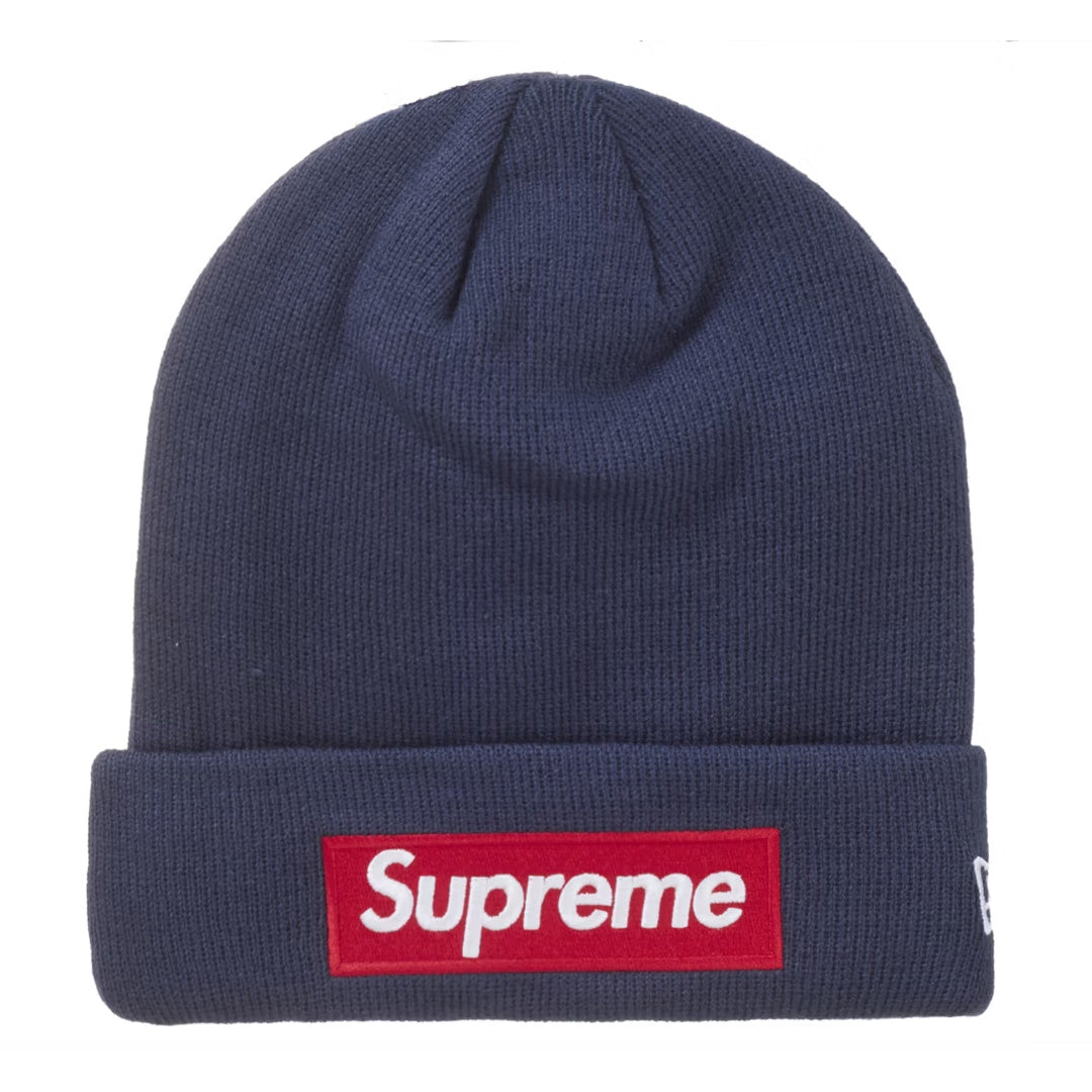 Supreme New Era Box Logo Beanie Navy