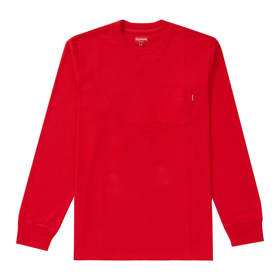 Supreme Pocket Long Sleeve T-Shirt Red