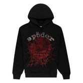 Sp5der Rhinestone OG Web V2 Hoodie Black