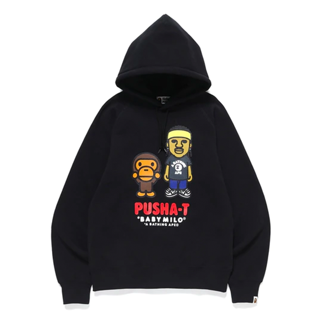 Bape X Pusha T Baby Milo Pullover Hoodie Black | Kenshi Toronto